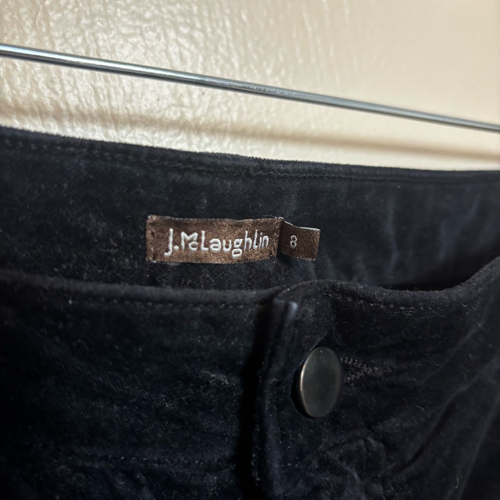 J.McLaughlin Women's Pants Velvet Soft Pockets Black Size 8 - Picture 4 of 6